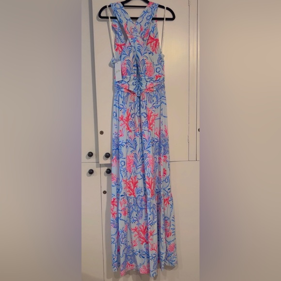 NWT Lilly Pulitzer Montecito Halter Maxi Dress Naut Today Print Size M $238 - Picture 9 of 14